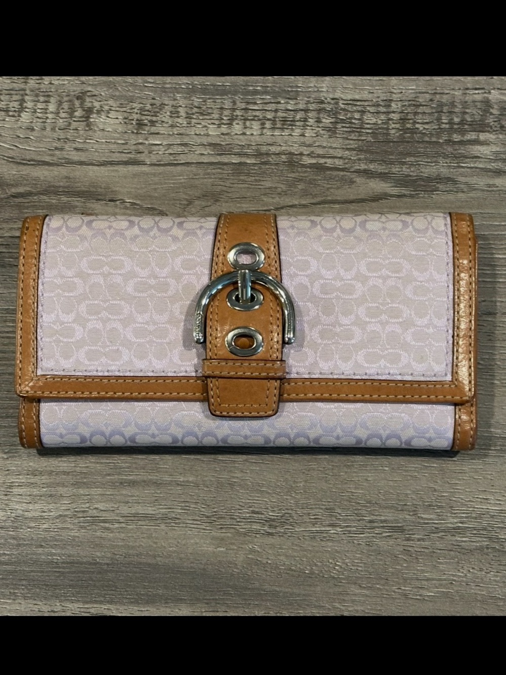 Vintage Coach Soho Signature Buckle Long Wallet